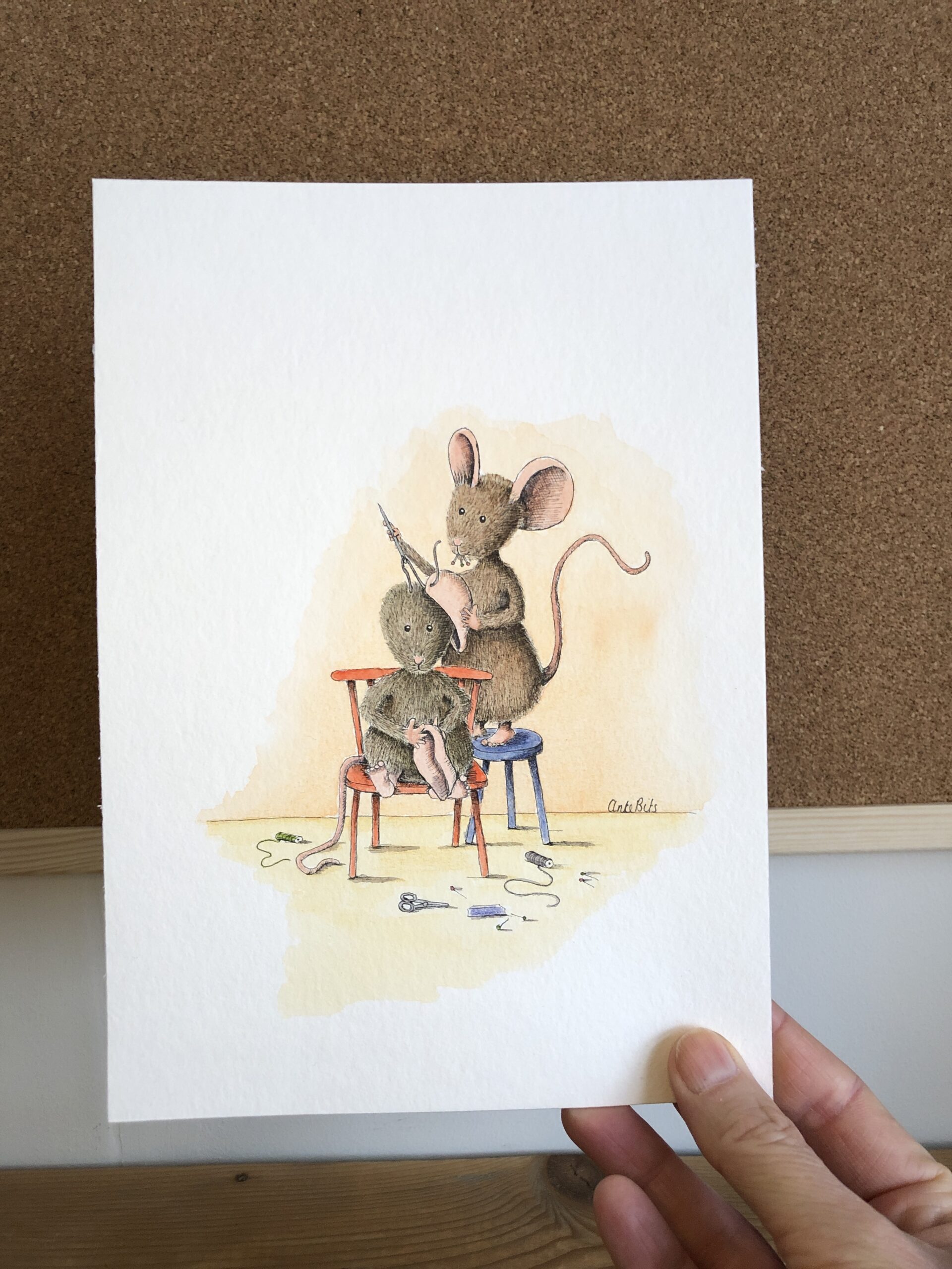 illustratie iemand een oor