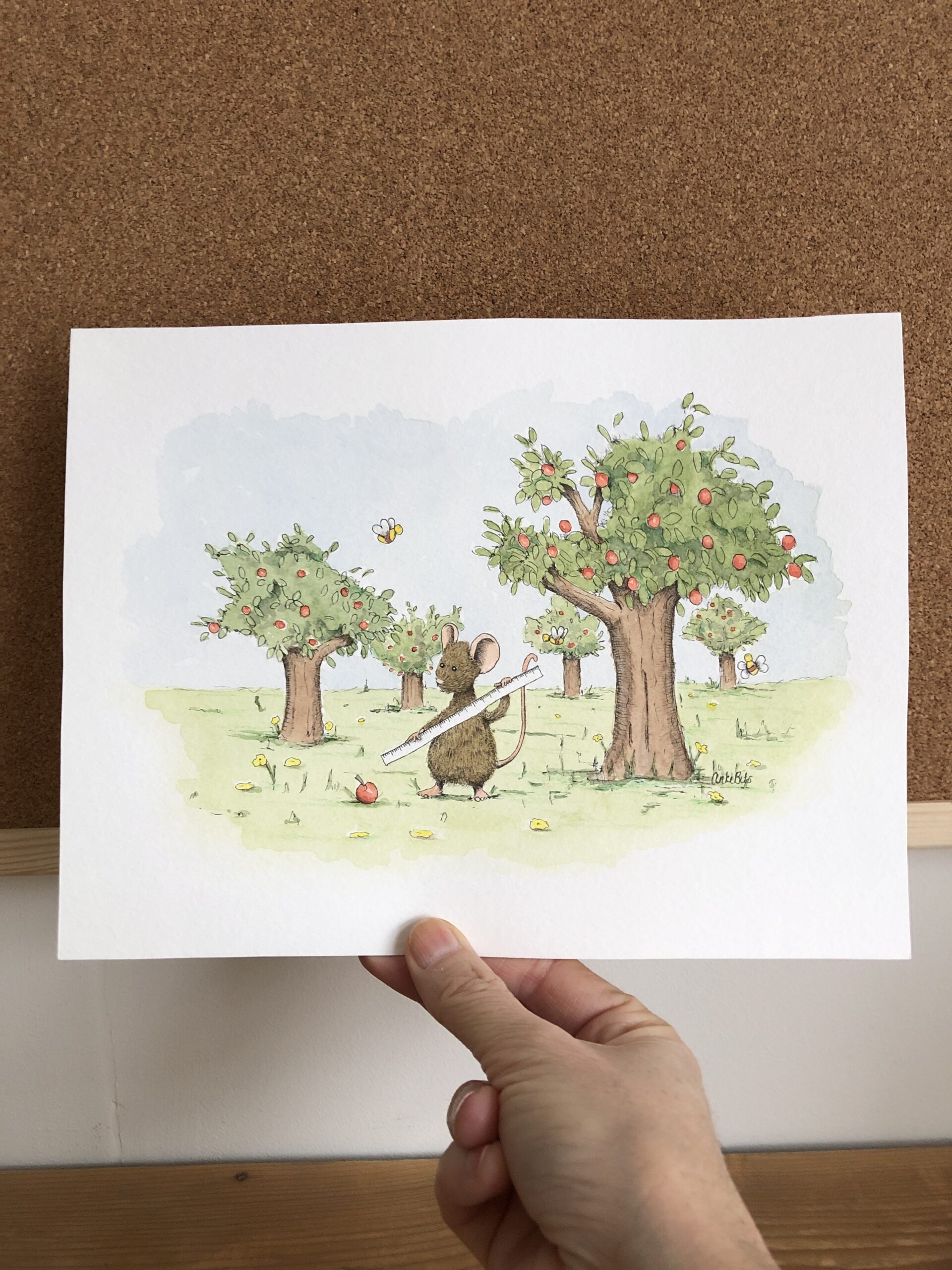 Illustratie de appel valt