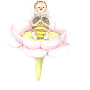 Illustratie schattig bijtje